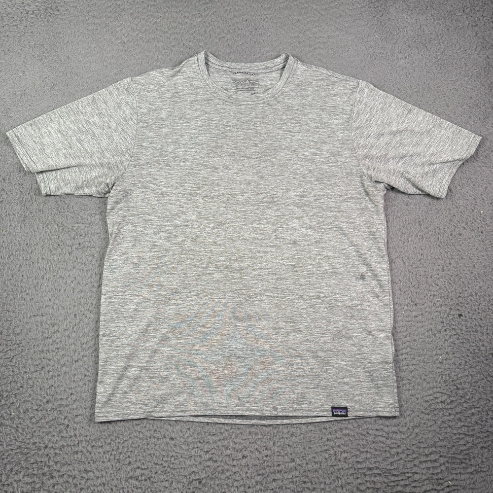 Patagonia Shirt Mens S Gray Heathered Capilene Cool Daily UPF Stretch Fishing